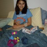 Doing origami!
