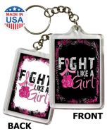 Fight Like a Girl Keychain with Boxing Gloves