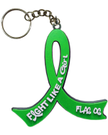 Fight Like a Girl Keychain for Kidney Cancer Bile Duct Cancer Brain Spinal Cord Injury Depression Cerebral Palsy