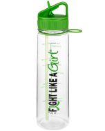 "Fight Like a Girl Hybrid" SlimKim II Water Bottle - Lime Green