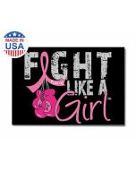 Fight Like a Girl Breast Cancer Magnet Boxing Gloves