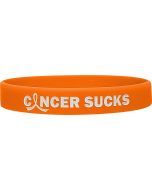 Cancer Sucks Orange Wristband Bracelet for Leukemia, Kidney Cancer, Skin Cancer