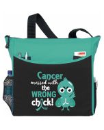 "Messed With The Wrong Chick" Dakota Tote Bag - Teal
