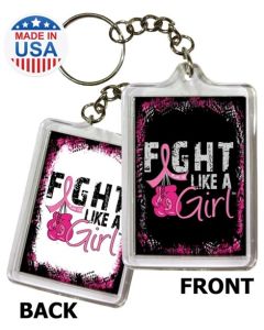 Fight Like a Girl Keychain with Boxing Gloves