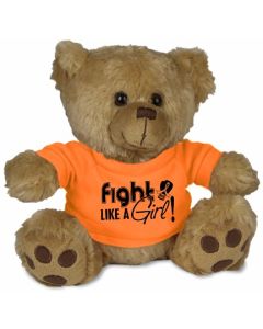Fight Like a Girl Teddy Bear Stuffed Animal - Orange