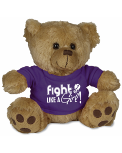 Fight Like a Girl Teddy Bear Stuffed Animal Lupus Epilepsy Pancreatic Cancer Chiari Purple