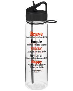 "Brave" SlimKim II Water Bottle - Black