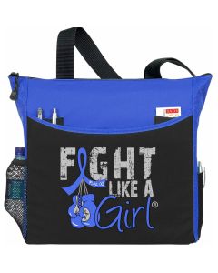 "Fight Like a Girl Knockout" Dakota Tote Bag - Blue