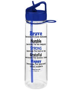 "Brave" SlimKim II Water Bottle - Blue