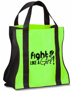 Fight Like a Girl Grocery Tote Bag Non-Hodgkin's Lymphoma, Lyme Disease, Muscular Dystrophy