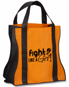 Fight Like a Girl Tote Bag Leukemia MS Multiple Sclerosis RSD COPD Kidney Cancer