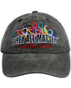 They All Matter Embroidered Cap - Washed Black