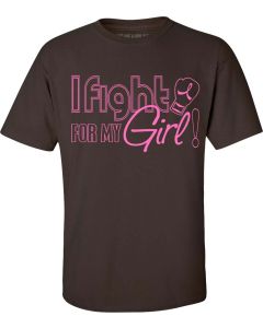 Fight for My Girl Signature Unisex T-Shirt - Chocolate w/ Pink [S]