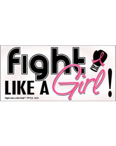 Fight Like a Girl Signature Bumper Sticker - Pink