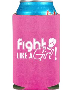 Fight Like a Girl Signature Collapsible Can Cooler - Pink