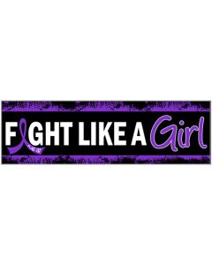 Fight Like a Girl Bumper Sticker - Lupus