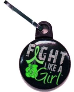 Fight Like a Girl Zipper Pulls Lymphoma Non-Hodgkin's Lyme Disease