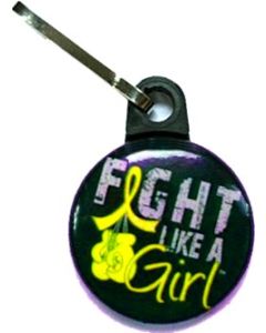 Fight Like a Girl Zipper Pulls Endometriosis Sarcoma Bladder Cancer