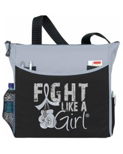 "Fight Like a Girl Knockout" Dakota Tote Bag - Grey