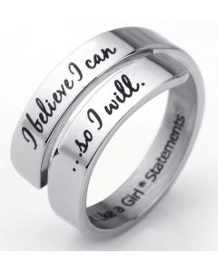 I Believe I Can So I Will Motivational Ring in Jewelry Gift Box by Fight Like a Girl Statements