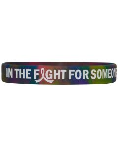 "In The Fight" Ink-Filled Silicone Wristband Bracelet - Tie-Dye