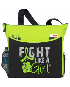 "Fight Like a Girl Knockout" Dakota Tote Bag - Lime Green