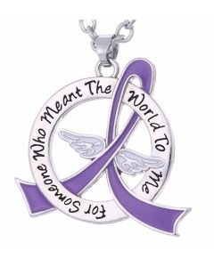 In Memory Of Tribute Necklace for Pancreatic Cancer, Lupus, Leiomyosarcoma, Cystic Fibrosis, Alzheimer's Disease, Sarcoidodis