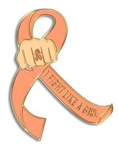Uterine and Endometrial Cancer Lapel Pin Fight Like a Girl