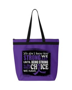 "How Strong We Are" Darcey Tote Bag - Purple