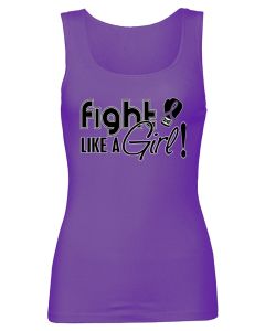 Fight Like a Girl Signature Women's Ribbed Tank Top - Purple [S]