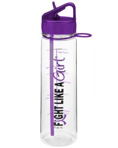 "Fight Like a Girl Hybrid" SlimKim II Water Bottle - Purple