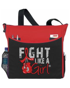 "Fight Like a Girl Knockout" Dakota Tote Bag - Red