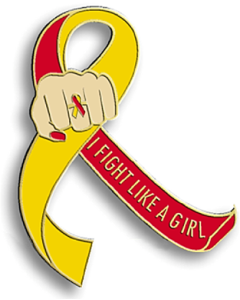 Fight Like a Girl Lapel Pin - Hepatitis C
