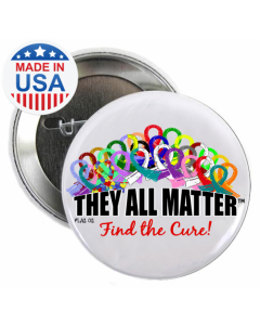 They All Matter Button Multi Ribbon Colors for All Cancers