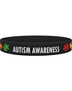 Autism Awareness Silicone Wristband - Black