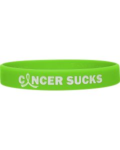 Cancer Sucks Lime Green Wristband Bracelet for Non-Hodgkin's Lymphoma and General Lymphoma