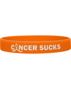 Cancer Sucks Orange Wristband Bracelet for Leukemia, Kidney Cancer, Skin Cancer