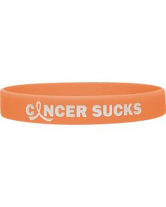 Cancer Sucks Wristband in Peach for Uterine Cancer and Endometrial Cancer