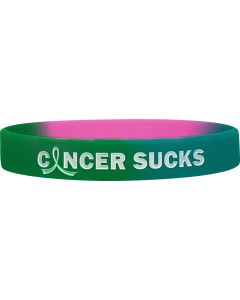 "Cancer Sucks" Metastatic Breast Cancer Silicone Wristband - Pink, Teal, Green