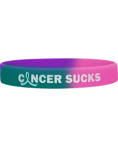 Cancer Sucks Wristband Bracelet for Thyroid Cancer