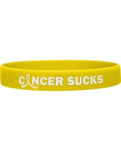 Cancer Sucks Silicone Wristband - Yellow