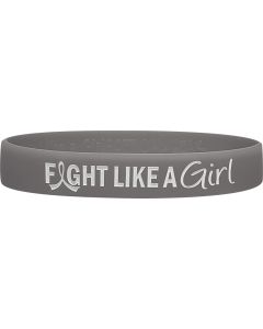 Fight Like a Girl Wristband - Grey