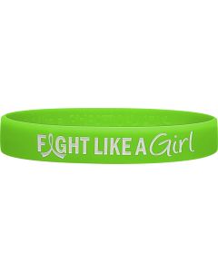 Fight Like a Girl Wristband - Lime Green