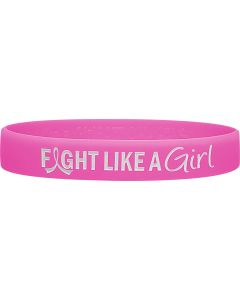 Fight Like a Girl Wristband - Pink