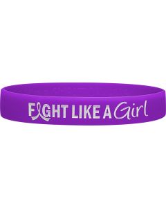 Fight Like a Girl Wristband - Purple