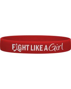 Fight Like a Girl Wristband - Red