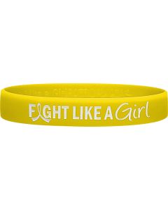 Fight Like a Girl Wristband - Yellow