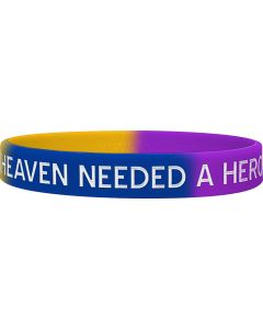 Heaven Needed a Hero Silicone Wristband - Blue, Purple, & Marigold