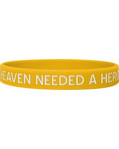Heaven Needed a Hero Silicone Wristband - Gold