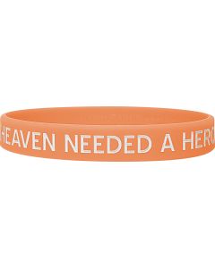 Heaven Needed a Hero Silicone Wristband - Peach